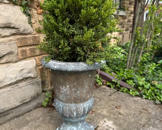 Outdoor Lanterns & A Pair of Cast Concrete Urns. Photo 2 of 2.