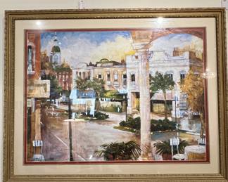Limited Edition Signed Downtown Fernanda Beach Print by Campay #92/125