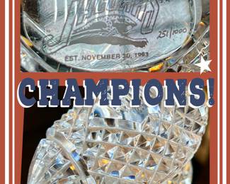 Limited Edition Jacksonville Jaguars Waterford Crystal Football Paperweight (champions some day! haha)