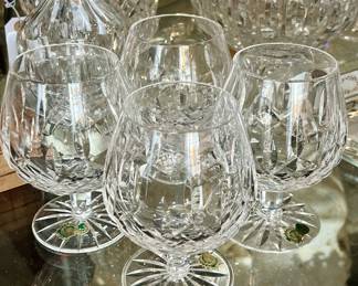 Set of 4 Waterford Crystal Lismore Balloon Brandy Slasses