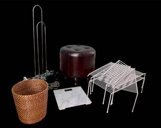 Taylor scale, stool, organizers