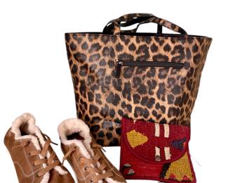 Bob’s Skechers, Chico’s satchel, hand made wool crossbody bag