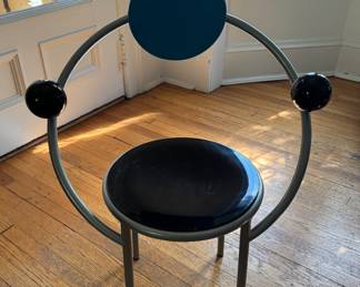 Michael De Lucchi "First Chair," For Memphis Milano. Circa 1983. Measures 27" W x 18" D x 35.5" H with 18" Seat Height. Photo 1 of 2.