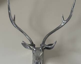 Arhaus Metal Large Wall Mount Deer Head. Measures 24" W x 31" H. Photo 1 of 2.