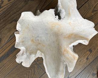 Natural White Wash Decorative Drift Wood Sculpture. Measures 17" D x 12" H. Photo 3 of 3.
