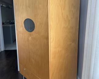 Custom Designed Maple Armoire by Blueprint Furniture in Los Angeles For Client. Measures 36" x 24" D x 66" H. Photo 2 of 4.