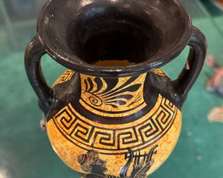 Handmade Rhodes Greek Pottery Urn. Photo 3 of 4.