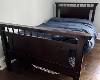 Lazar's Twin Bed Frame & Bedding. Photo 1 of 3.