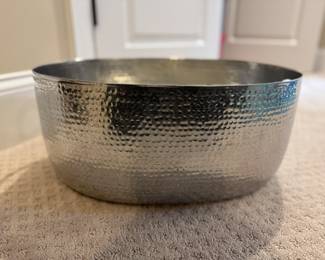 Pebbled Metal Beverage Caddy.