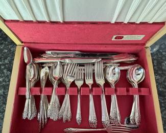 1847 Rogers Bros. Community Silver Plate Flatware Set.