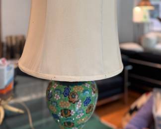Metal Chinoiserie Table Lamp. Photo 1 of 2.