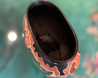 Czech Glazed Studio Pottery Cachepot. Photo 2 of 3.