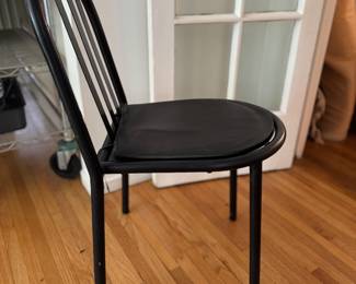 Set of 6 Vintage Robert Mallet Stevens for Pallucco Italia With Leather Seat Cushions. Circa 1980. Photo 2 of 3.
