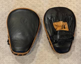 Vintage Leather Punch Mitts.