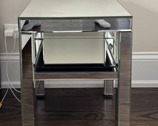 Arhaus Mirrored Bedside Table. Measures 16" x 16" x 20" H. Photo 1 of 2.