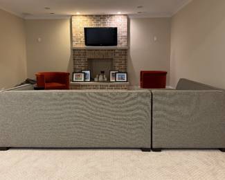 Mitchell Gold & Bob Williams Left Facing Chaise Sectional Sofa. Measures 114" x 38" D; Chaise is 84" Long. Photo 6 of 7.