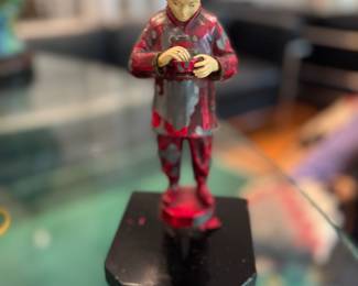 Vintage Chinese Figurine. Paint is Chipping. Photo 1 of 2.