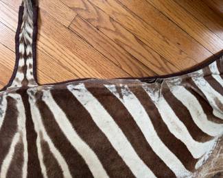 Zebra Hide Rug. Measures Approximately 8' x 6'. Photo 4 of 4.