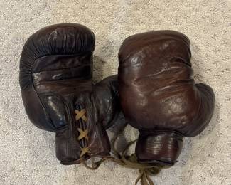 Vintage Leather Boxing Gloves - 2 Pairs Available. Photo 2 of 2.