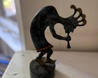 Kokopelli Dancer on Marble Base. Photo 1 of 3.