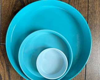 Set of Three Melamine Serving Bowls. Photo 1 of 2.