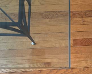 Wrought Iron & Glass Coffee Table. Measures 42" x 42" x 19" H. Photo 2 of 2.
