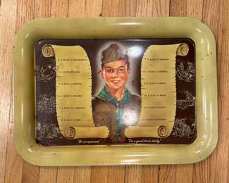 Boy Scout Creed Metal Tray.