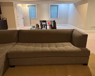 Mitchell Gold & Bob Williams Left Facing Chaise Sectional Sofa. Measures 114" x 38" D; Chaise is 84" Long. Photo 3 of 7.