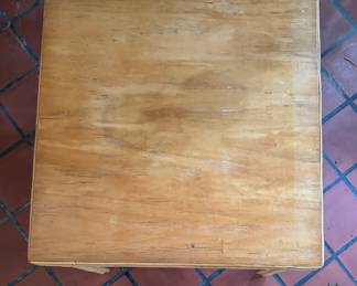 Pair of Pencil Reed Bamboo Side Tables. Each Measures 20" x 20" x 17" H. Photo 2 of 2.