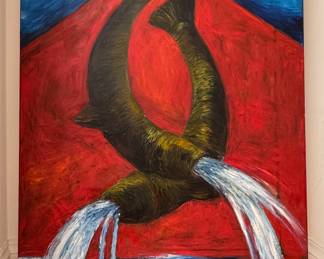 "The Offering," Oil on Canvas. Signed by Artist Beierle. Measures 48" x 60". Photo 1 of 3.