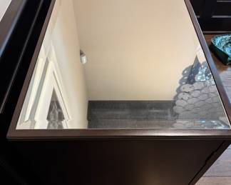 Horchow Mirrored Cabinet / Bar. Measures 34" W x 21" D x 34" H. Photo 2 of 4.