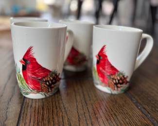 Set of 4 Williams Sonoma Cardinal Mugs.