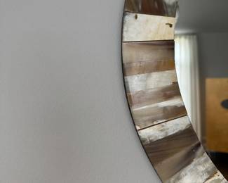 Horn & Bone Mirror. Measures 25" D. Photo 2 of 2.