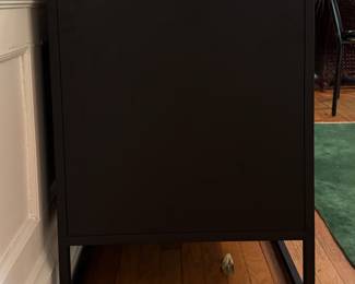 Crate & Barrel Ebonized Steel & Glass Console / Buffet / Credenza. Photo 3 of 3.