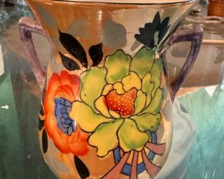 Vintage Pearlescent Double Handed Vase. Photo 2 of 3.