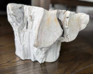 Natural White Wash Decorative Drift Wood Sculpture. Measures 17" D x 12" H. Photo 1 of 3.
