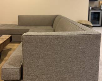 Mitchell Gold & Bob Williams Left Facing Chaise Sectional Sofa. Measures 114" x 38" D; Chaise is 84" Long. Photo 4 of 7.