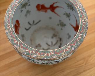 Chinoiserie Fish Bowl "Cache Pot." Photo 2 of 4.
