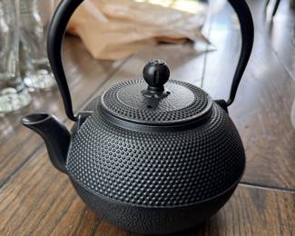 Black Metal Tea Pot.