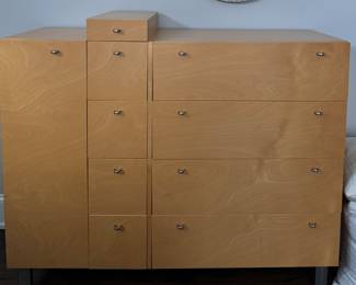 Custom Designed Maple Chest of Drawers by Blueprint Furniture in Los Angeles For Client. Measures 55" W x 19" D x 4' H. Photo 1 of 5.