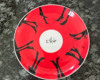R. Toledo Red Fashion Tea Cup & Saucer. Photo 2 of 2.