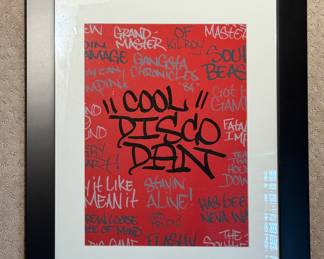 "Cool" Disco Dan. By Washington Street Artist, Dan Hogg - 2 Available. Each Measures 20" x 24" including Frame. Photo 2 of 2.