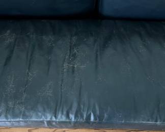 Pair of Le Corbusier LC2 Two Seat Sofa in Black Leather with Chrome Tube Steel Frames. Each Measures 62" W x 28" D x 27" H with 18" Seat Height. Photo 2 of 4.