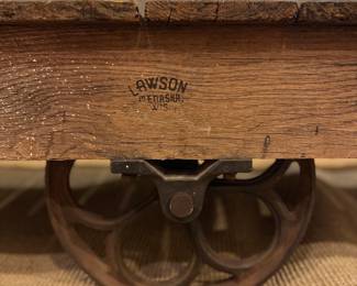 Jayson Home Sourced Industrial Salvage Railroad Cart Turned Coffee Table. Measures 60" W x 27" W x 14" H. Photo 5 of 5.