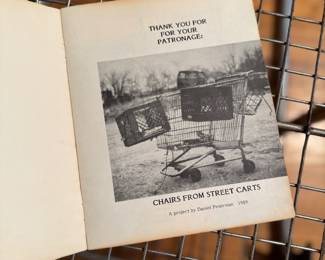 Chair From The Street Carts Project by Daniel Peterman, Circa 1989. Measures 30" W x 24" D. Photo 5 of 5.