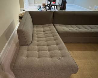 Mitchell Gold & Bob Williams Left Facing Chaise Sectional Sofa. Measures 114" x 38" D; Chaise is 84" Long. Photo 2 of 7.