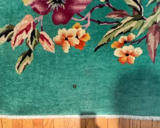 Chinese Art Deco Peking Rug (Some Damage). Measures 11' 3" x 8'1 1". Photo 4 of 4.