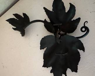 Wrought Iron Leaf Coat / Hat Hook.