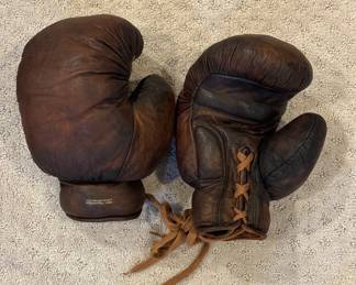 Vintage Leather Boxing Gloves - 2 Pairs Available. Photo 1 of 2.