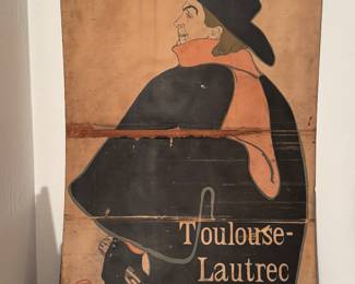 Vintage Toulouse-Lautrec Advertising Poster for The Art Institute of Chicago Exhibition.